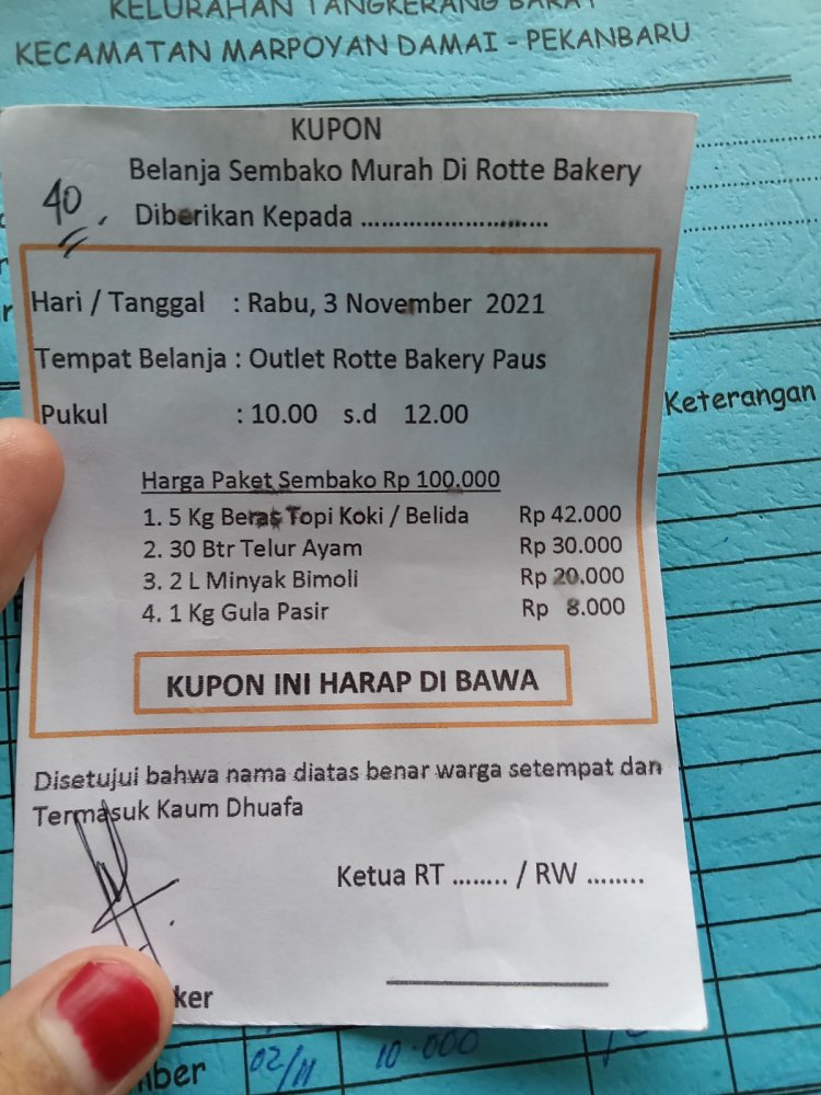 Sasar Kaum Dhuafa, Rotte Jual Paket Sembako Lebih Murah dari Harga Pasaran