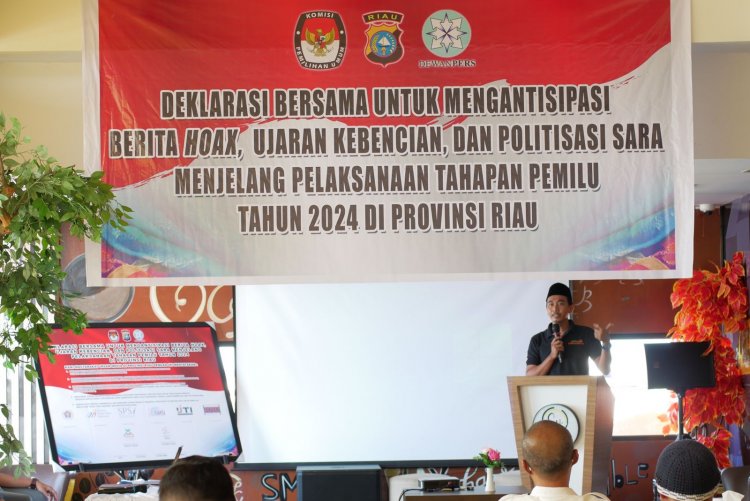 Lawan Berita Hoax Pemilu 2024 Lebih Dini, Sejumlah Elemen Deklarasi Bersama di Dumai