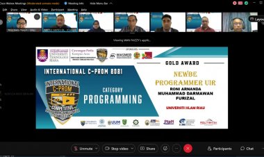 Dua Jam Hadapi Run-Error, Tim UIR Mampu Raih Gold Award di International C-PROM 2021