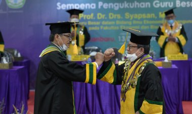 Prof Syapsan Dikukuhkan Jadi Guru Besar UNRI