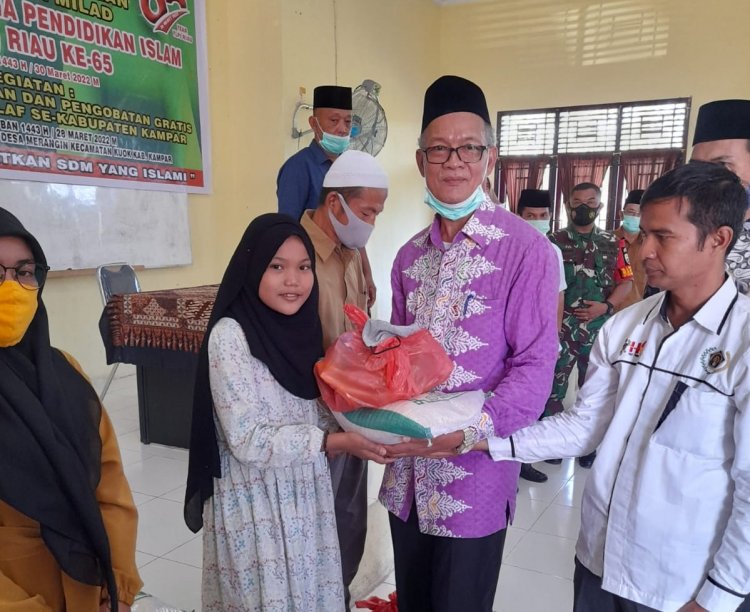 Peringati Milad, YLPI Riau Santuni 40 Mualaf di Rantau Berangin