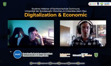 Webinar Mahasiswa UIR dan Jerman,  Bahas Kaitan Digitalisasi Ekonomi dengan Hukum