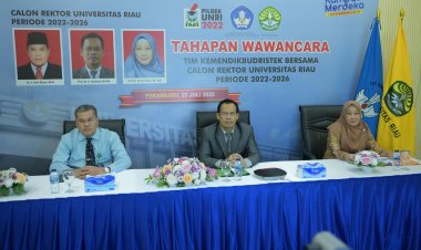 Tiga Calon Rektor UNRI Diwawancarai Tim Kementerian