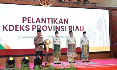 Wapres Saksikan Pelantikan KDEKS Riau, Gubri: Program Ekonomi Syariah Sudah Disusun