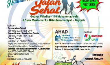 Berhadiah Umrah, UMRI Gelar Gerak Jalan Sehat Hari Minggu Ini