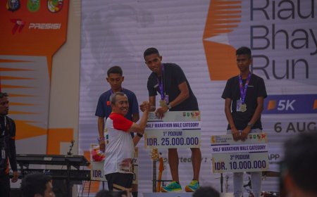 Diikuti Ribuan Peserta, Gubri Minta Riau Bhayangkara Run Jadi Event Tahunan
