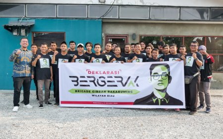 BERGERAK Riau Deklarasi Dukungan untuk Gibran Rakabuming Jadi Bakal Cawapres di Pemilu 2024.