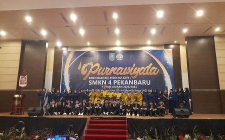 Tuntaskan Studi, 504 Siswa SMKN 4 Pekanbaru Gelar Acara Purnawiyata