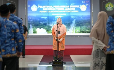 Lantik 60 ASN, Rektor UNRI Berpesan Agar Hindari Kekerasan Seksual