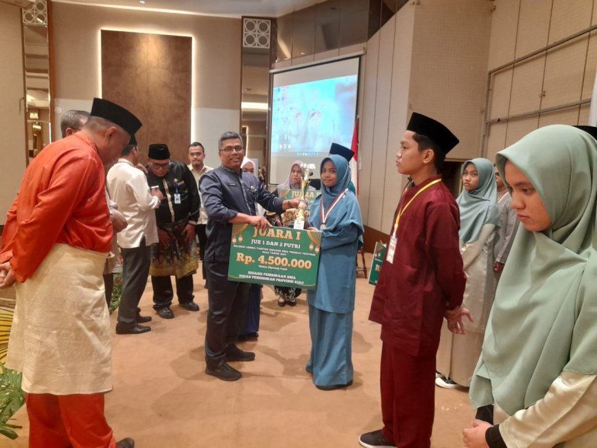 Inilah Nama-nama Pemenang Lomba Tahfizd Jenjang SMA di Provinsi Riau