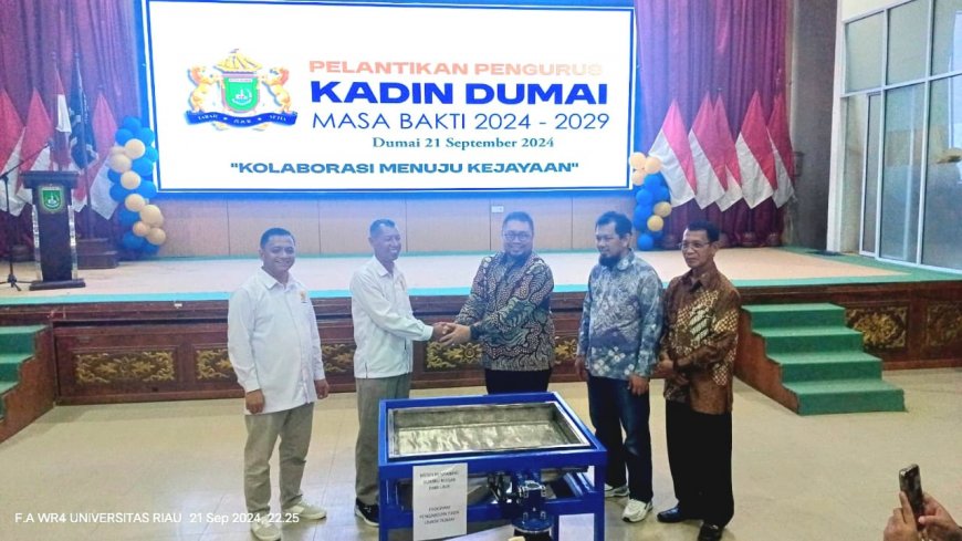 Kerjasama dengan Kadin Dumai, Unri Serahkan Tiga Mesin Hasil Rekayasa Teknologi