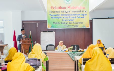 Perkuat Dakwah Digital, PW Aisyah Riau Gelar Pelatihan Mubalighat