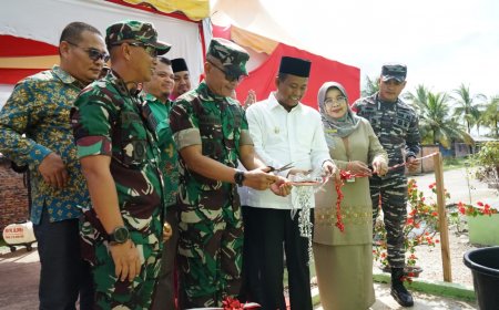 Diharap Tekan Angka Stunting, Sumur Bor Program TNI Manunggal Air Bersih di Rohil Diresmikan