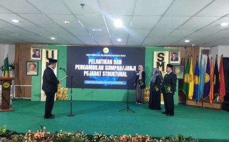 Lantik Tiga Kepala Biro, Rektor UMRI: Harus Mampu Jadi Contoh