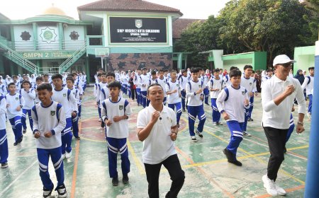 Wamen Fajar Riza Ul Haq Tegaskan Komitmen Sekolah Ramah Anak di Pagi Ceria HAN 2025 Sukabumi