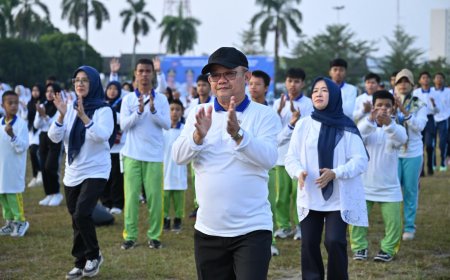 Ribuan Murid Ikuti “Pagi Ceria” di Jambi, Bangun Generasi Sehat dan Berkarakter