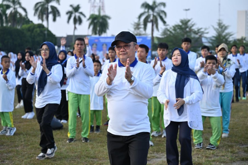 Ribuan Murid Ikuti “Pagi Ceria” di Jambi, Bangun Generasi Sehat dan Berkarakter