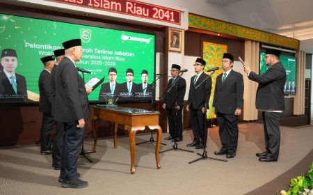 UIR Lantik Tiga Wakil Rektor Baru Periode 2025–2029, Siap Wujudkan Visi 2041 Jadi Kampus Islam Kelas Dunia