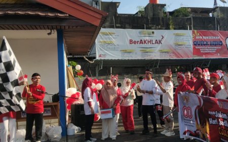 Meriahkan HUT RI, BKKBN Riau Gelar Jalan Sehat dan Beri Bantuan ke Panti Asuhan