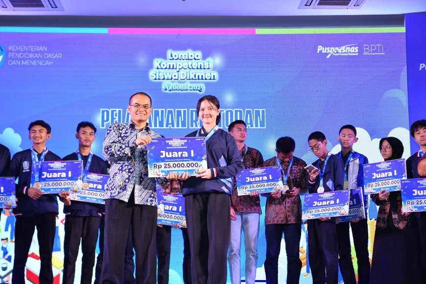 LKS Nasional 2025 Resmi Ditutup, Jawa Timur Cetak Hattrick Juara Umum