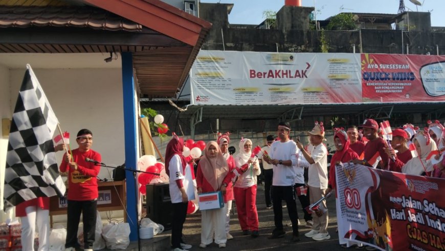 Meriahkan HUT RI, BKKBN Riau Gelar Jalan Sehat dan Beri Bantuan ke Panti Asuhan