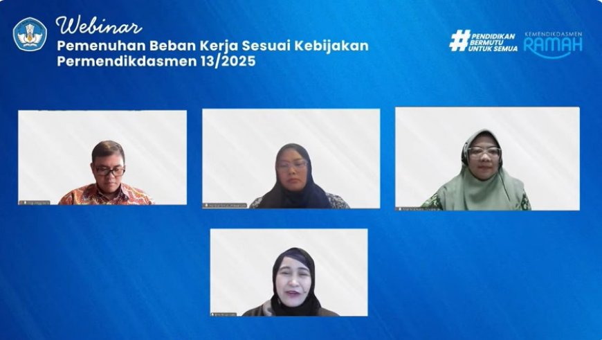 Kemendikdasmen Gelar Webinar Pemenuhan Beban Kerja Guru Sesuai Permendikdasmen 13/2025