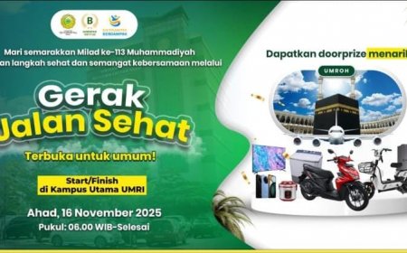 Siapkan Doorprize Umrah dan Sepeda Motor, Umri Gelar Gerak Jalan Sehat Milad ke-113 Muhammadiyah