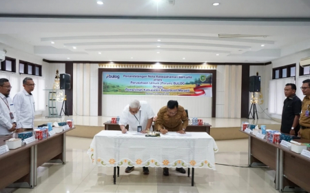 Bupati Meranti Teken MoU Hibah Tanah dengan Bulog, Perkuat Ketahanan Pangan Daerah