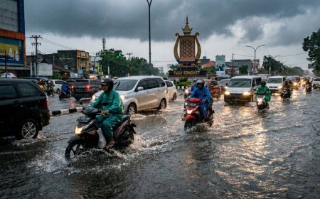 BMKG: Hujan Masih Berpotensi Guyur Riau Sabtu 20 Desember 2025, Warga Diminta Waspada