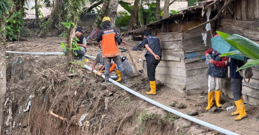 Relawan SARMMI bersama Warga Pulihkan Jaringan Air Bersih di Desa Aek Ngadol, Tapanuli Selatan