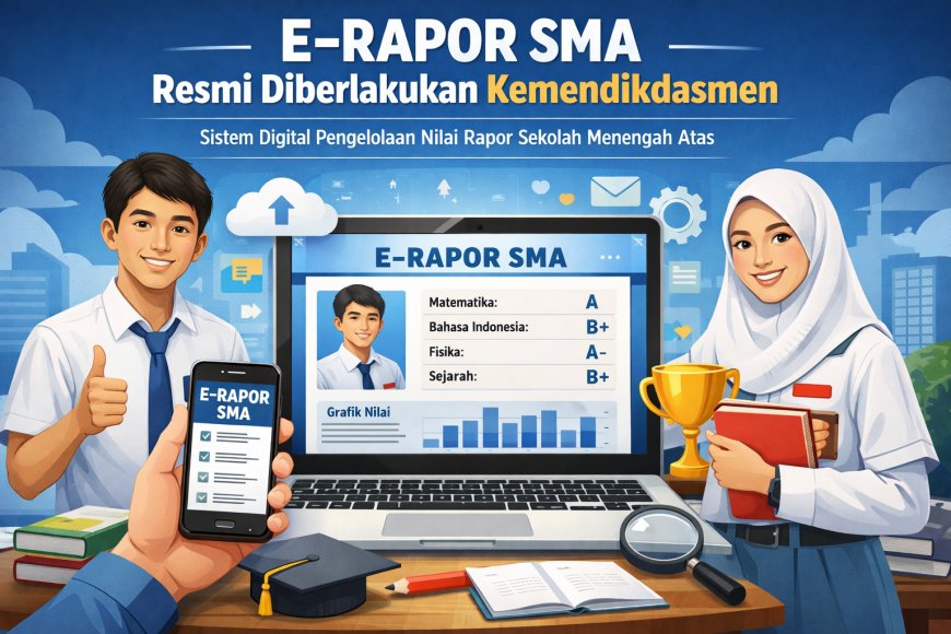 Rapor Digital e-Rapor SMA Resmi Diterapkan, Nilai Siswa Terintegrasi Dapodik dan PDSS