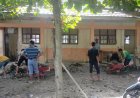 Sekolah Pascabanjir di Bireuen Bertahan dengan Kelas Darurat, Siswa SMAN 1 Peusangan Belajar Duduk di Lantai