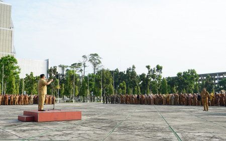 Apel Perdana 2026, Plt Gubernur Riau Minta ASN Prioritaskan Tunda Bayar dan Tunda Salur