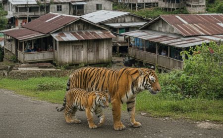 Harimau Sumatera Dekati Permukiman di Pelalawan, BBKSDA Riau Lakukan Penggiringan Induk dan Anak
