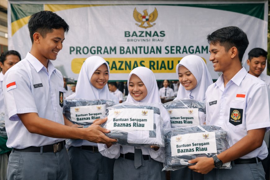 Baznas Riau Salurkan Bantuan Seragam Gratis untuk 12 Ribu Siswa SMA, Dana Ditransfer Langsung ke Rekening