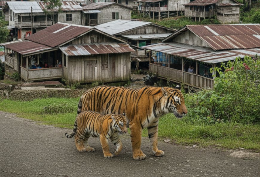 Harimau Sumatera Dekati Permukiman di Pelalawan, BBKSDA Riau Lakukan Penggiringan Induk dan Anak