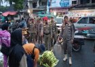 Satpol PP Kampar Tertibkan Pedagang di Badan Jalan Pasar Bangkinang, Peringatan Terakhir Diberikan