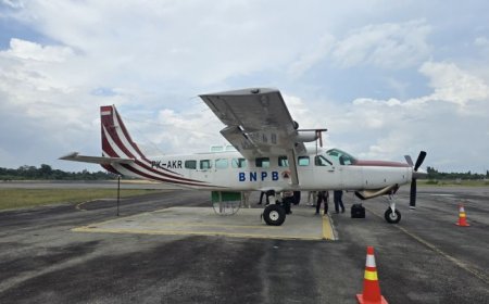 Cessna Pembawa 8,5 Ton Garam Tiba di Riau, Langsung Jalankan OMC Redam Karhutla