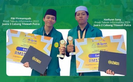 2 Mahasiswa UMRI Sabet Juara 2 dan 3 di Ajang Tilawah ASEAN