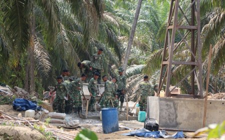 Kodim 0313/KPR Turut Andil dalam Realisasi Program Jembatan Garuda di Desa Batu Gajah