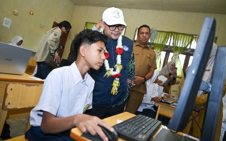Mendikdasmen Abdul Mu’ti Tinjau Persiapan TKA dan Revitalisasi SMPN 2 Peudada Bireuen