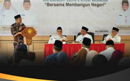 Sambut Ramadan 1447 H, Bupati Rohul Gelar Silaturahmi dengan Mubaligh dan Santuni 250 Anak Yatim