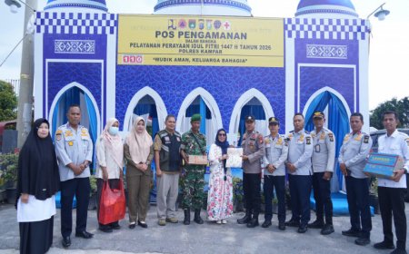 Wabup Kampar Misharti Tinjau Pos Pengamanan Lebaran, Pastikan Mudik Aman dan Nyaman