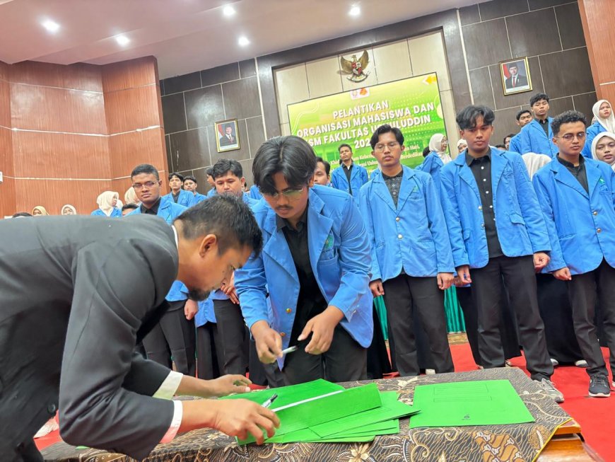 Fakultas Ushuluddin UIN Suska Riau Lantik Pengurus Ormawa 2026