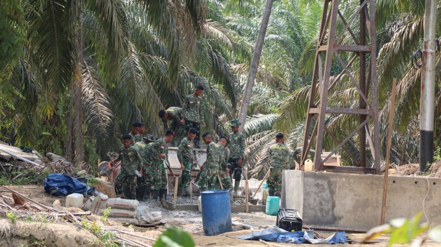 Kodim 0313/KPR Turut Andil dalam Realisasi Program Jembatan Garuda di Desa Batu Gajah