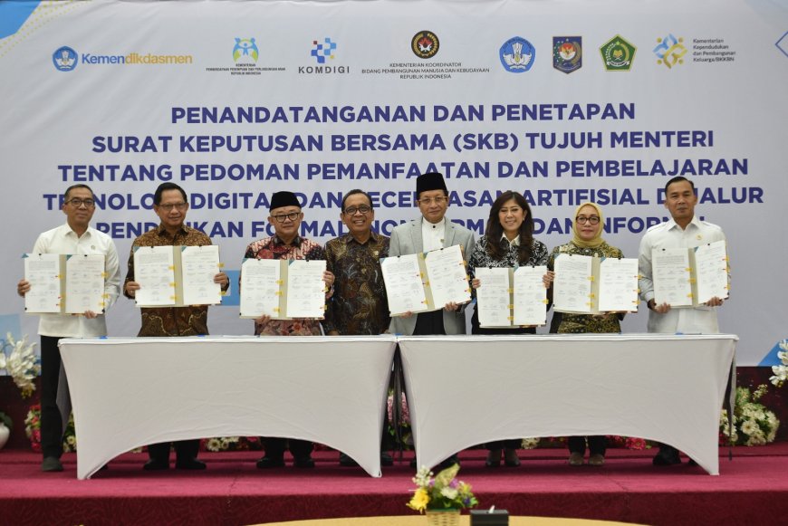 Pemerintah Tetapkan SKB 7 Menteri tentang Pedoman Pembelajaran AI dan Teknologi Digital di Pendidikan