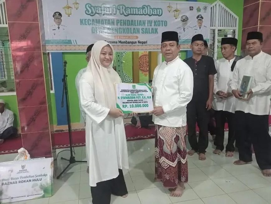 Safari Ramadan Terakhir Pemkab Rohul, Wabup Syafaruddin Poti Serukan Warga Segera Bayar Zakat Jelang Idulfitri 1447 H