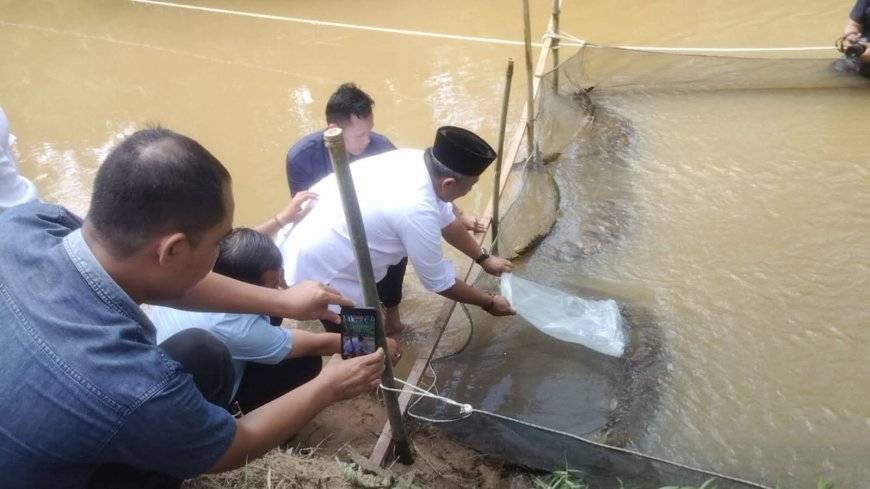 Bupati Anton Tebar 3.000 Bibit Ikan di Lubuk Larangan Kabun, Perkuat Ketahanan Pangan dan Tradisi Suluk