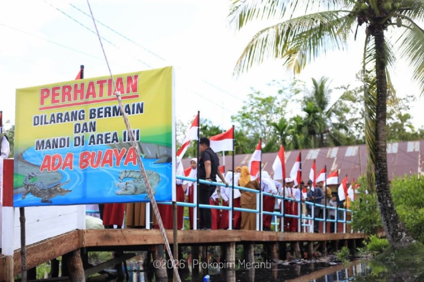 Bupati Asmar Hadiri Peresmian Jembatan Merah Putih Presisi di Meranti, Dukung Akses Pendidikan