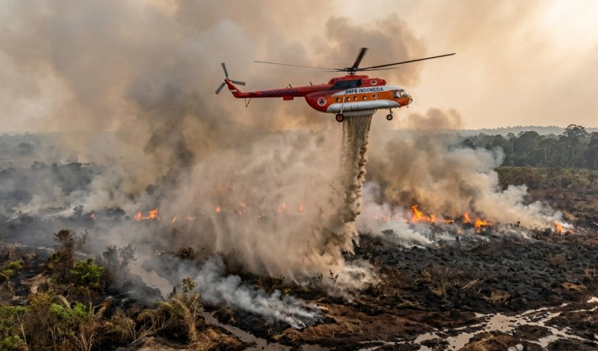 2,45 Juta Liter Air Disiram ke Lokasi Karhutla di Riau Lewat Water Bombing